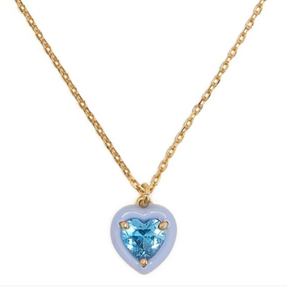 Kate Spade Blue Sweetheart Mini Pendant 19" Necklace NWT - Picture 1 of 5